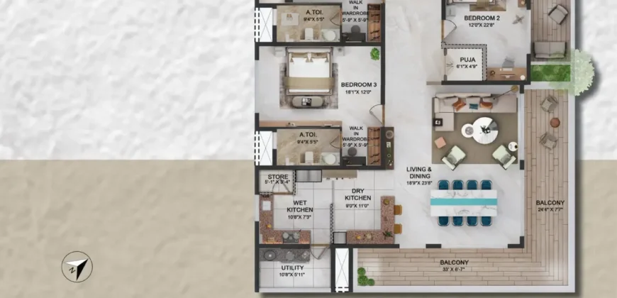 Prestige Vaishnaoi Rainbow Waters -Rai Durg-Hyderabad